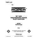 Roper FGP310VW2 cover diagram