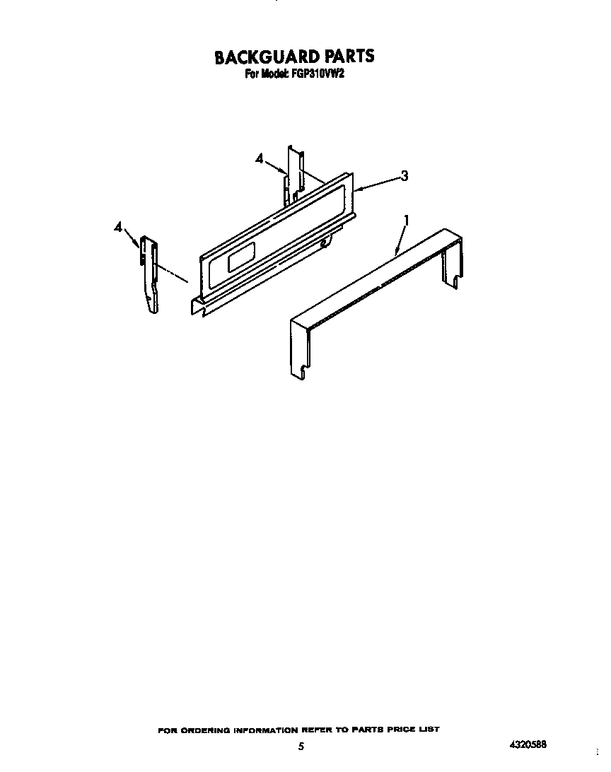 Roper FGP310VL2 backguard diagram
