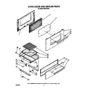 Roper FGP310VW2 door and broiler diagram
