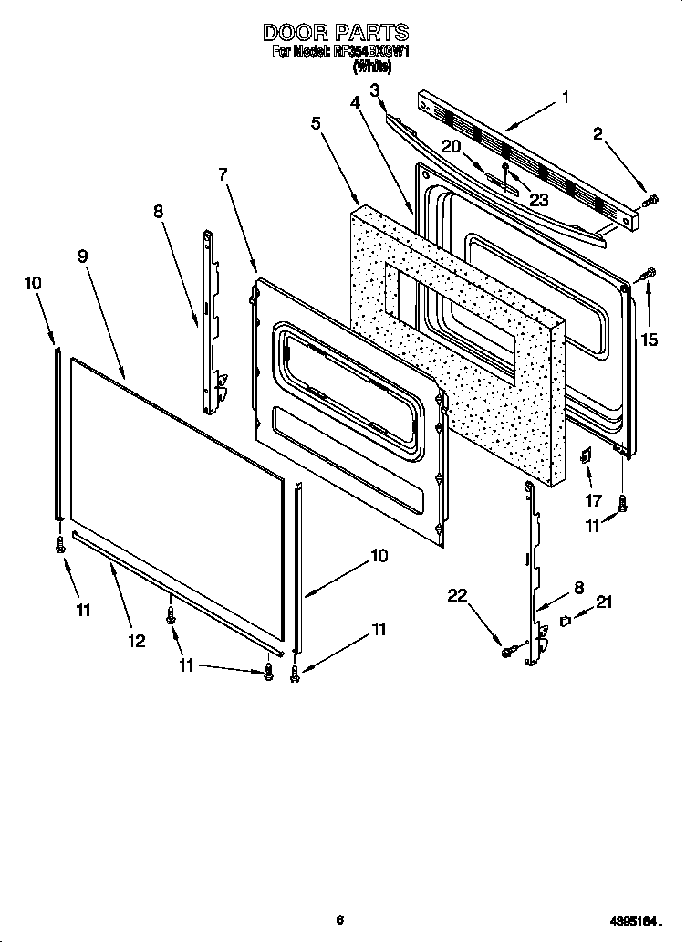 Whirlpool RF354BXGW1 door diagram