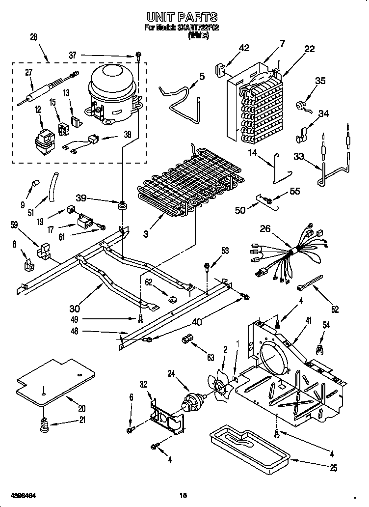 Whirlpool 3XART722F02 unit diagram