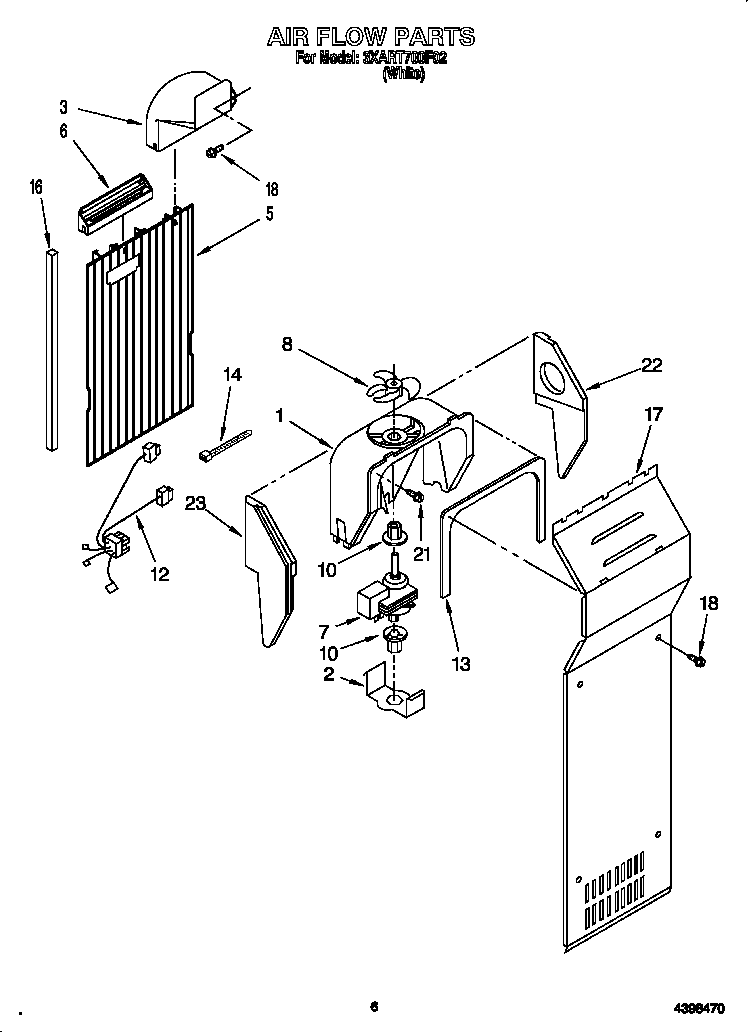 Whirlpool 3XART700F02 air flow diagram