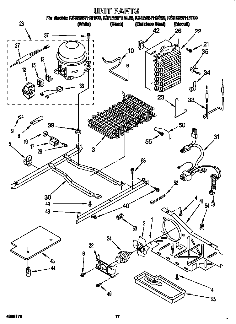 KitchenAid KSRB25FHBT00 unit diagram