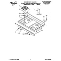 Whirlpool GS395LEGZ4 cooktop diagram