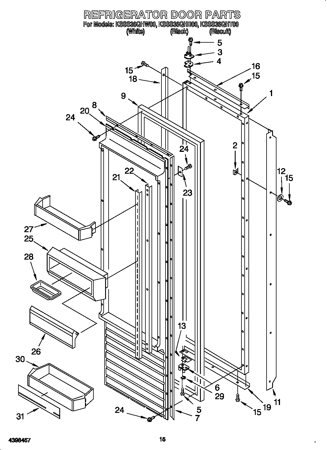 KitchenAid KSSS36QHT00 refrigerator door diagram