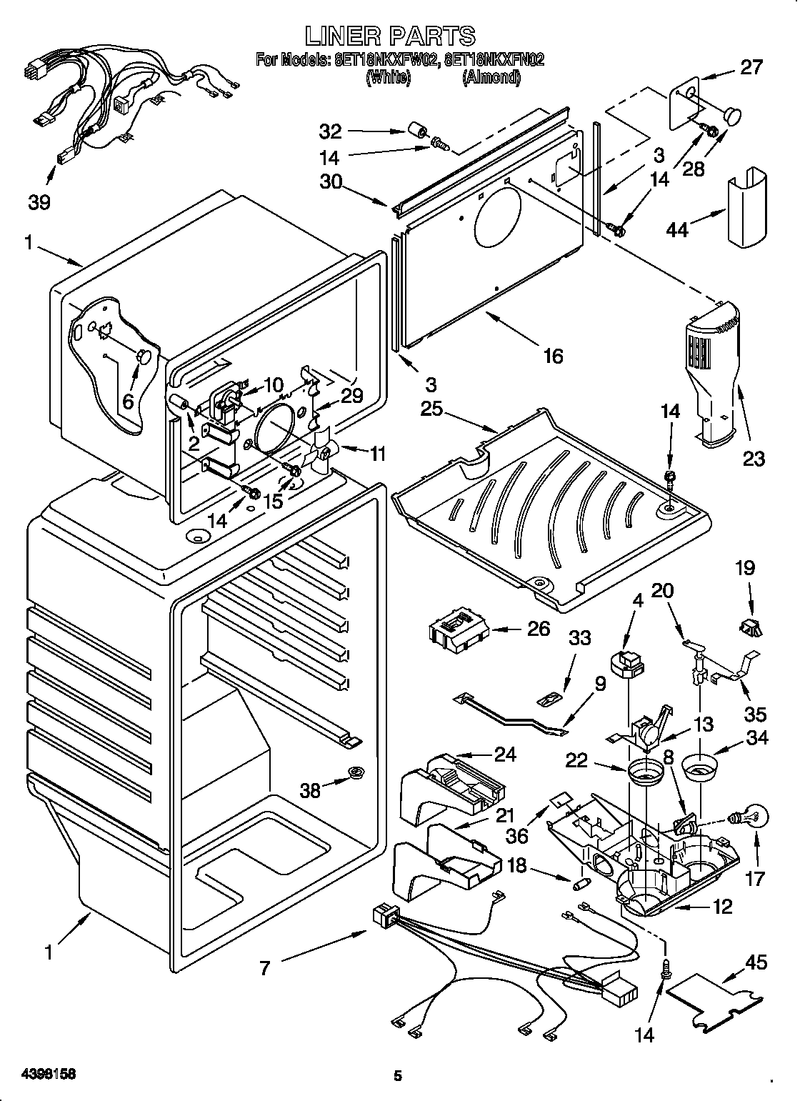 Whirlpool 8ET18NKXFW02 liner diagram
