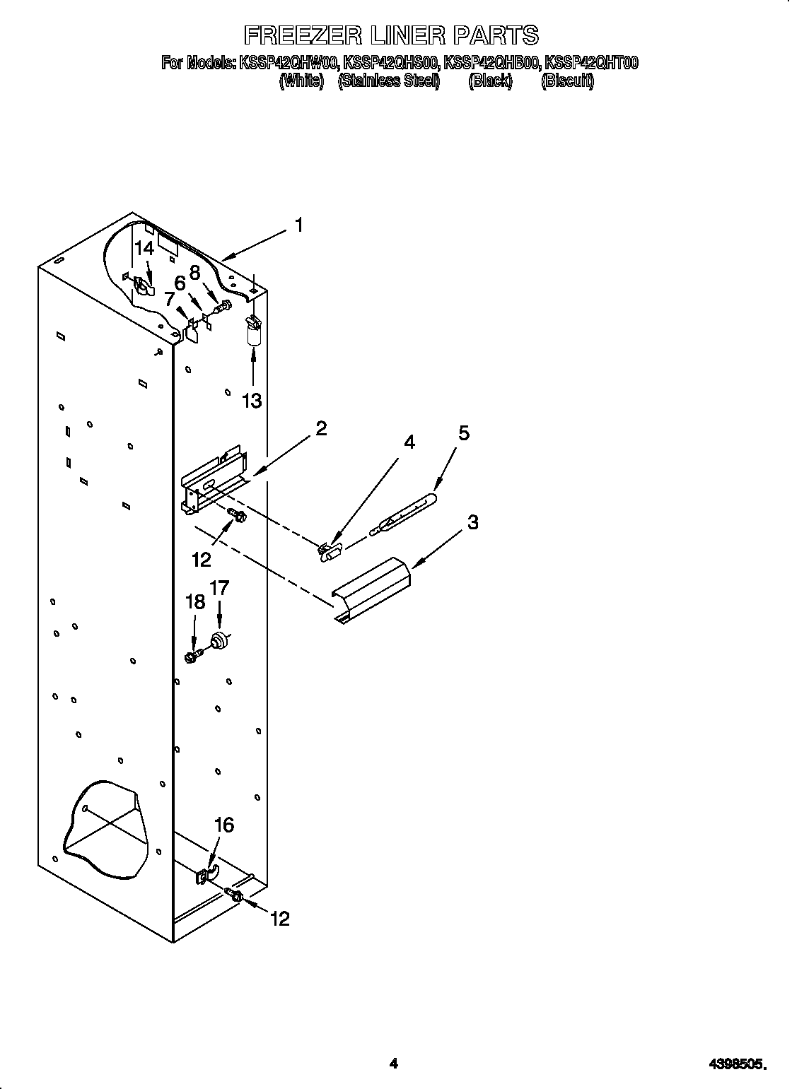 KitchenAid KSSP42QHS00 freezer liner diagram