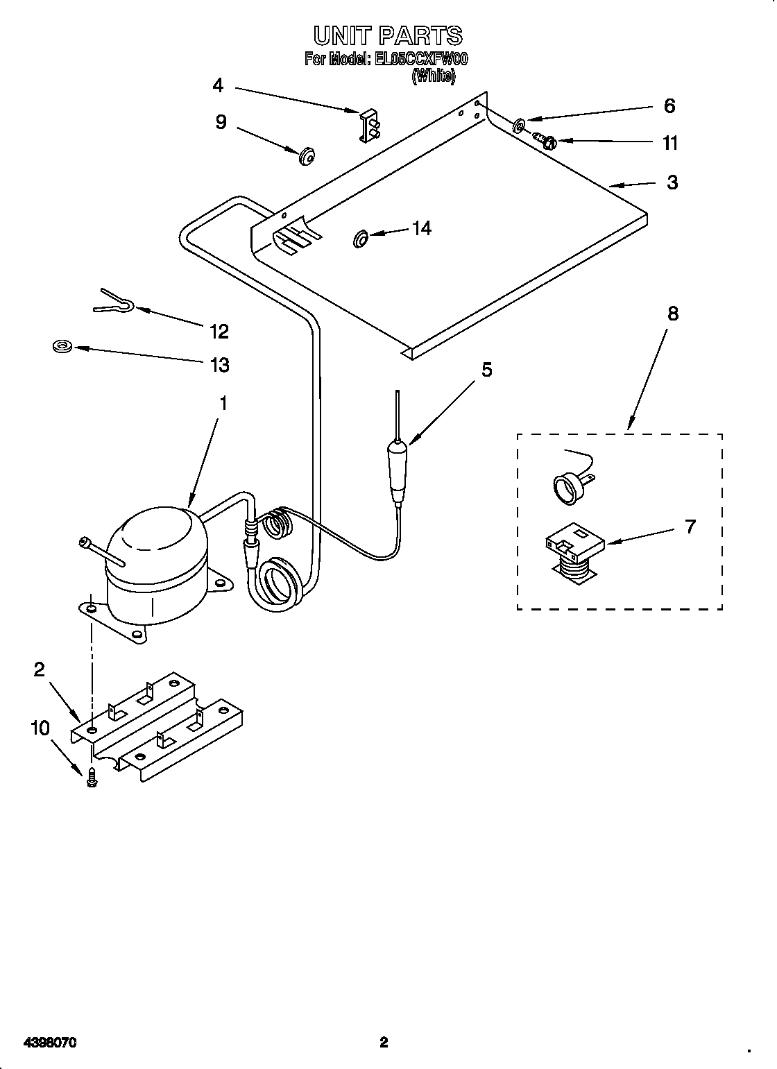Whirlpool EL05CCXFW00 unit diagram