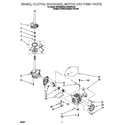 Whirlpool GSN2000HQ0 brake, clutch, gearcase, motor and pump diagram