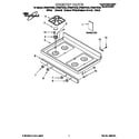 Whirlpool SF385PEGW3 cooktop diagram