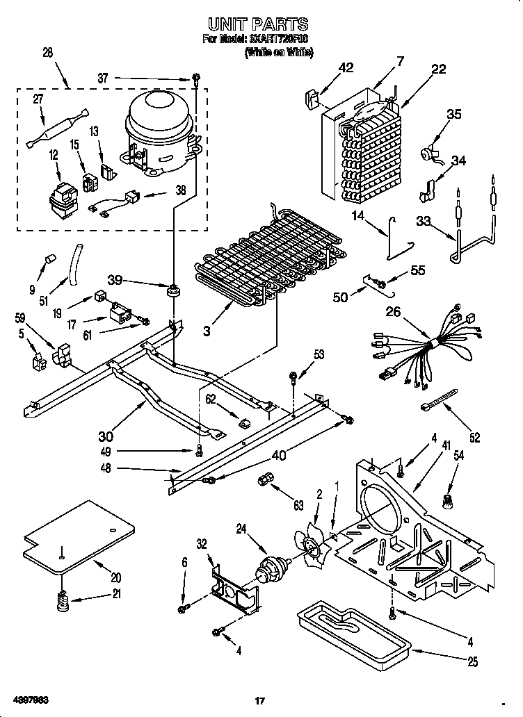 Whirlpool 3XART720F00 unit diagram