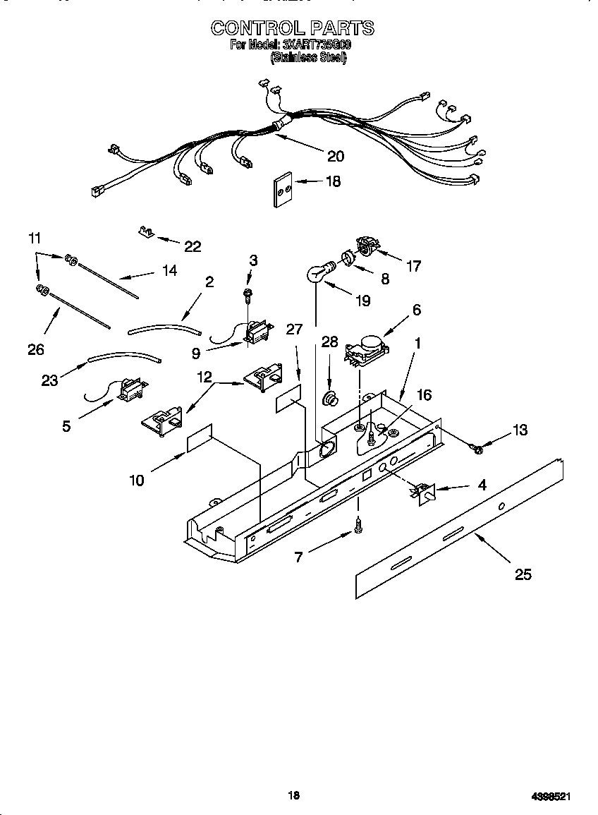 Whirlpool 3XART735G00 control diagram