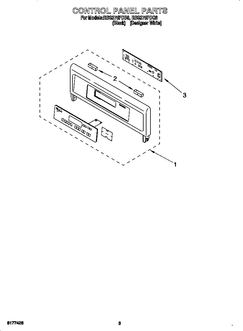 Whirlpool RBS275PDB8 control panel diagram