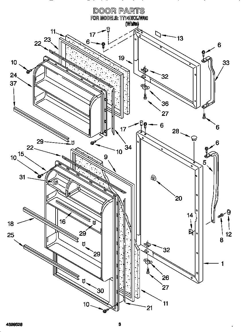 Estate TT14DKXJW00 door diagram
