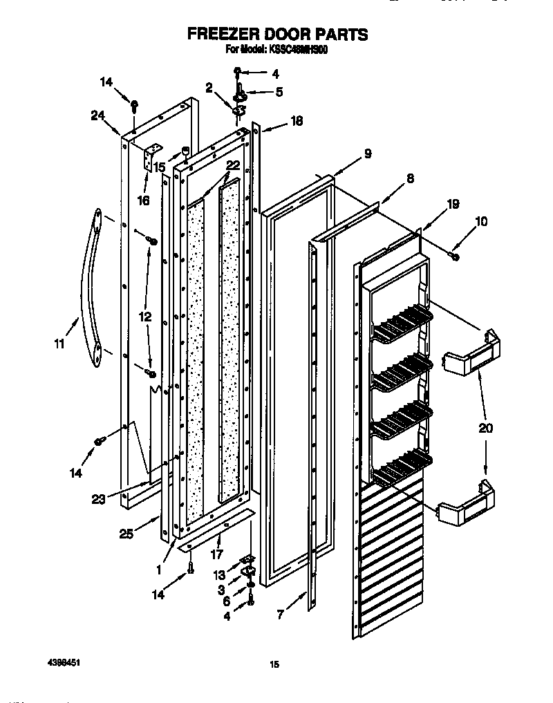 KitchenAid KSSC48MHS00 freezer door diagram