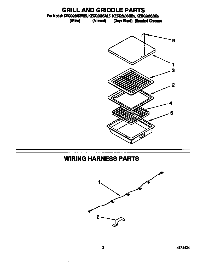 KitchenAid KECG260SOB5 grill and griddle parts diagram