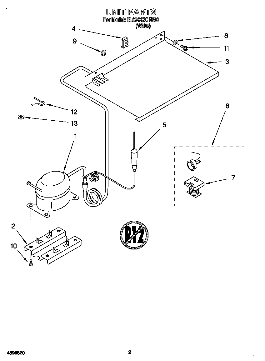Whirlpool EL05CCXHW00 unit diagram