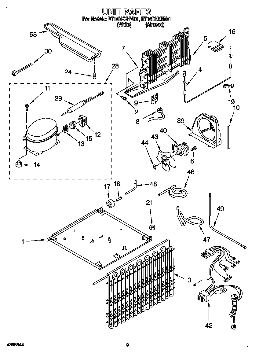 Roper RT18DKXHN01 unit diagram