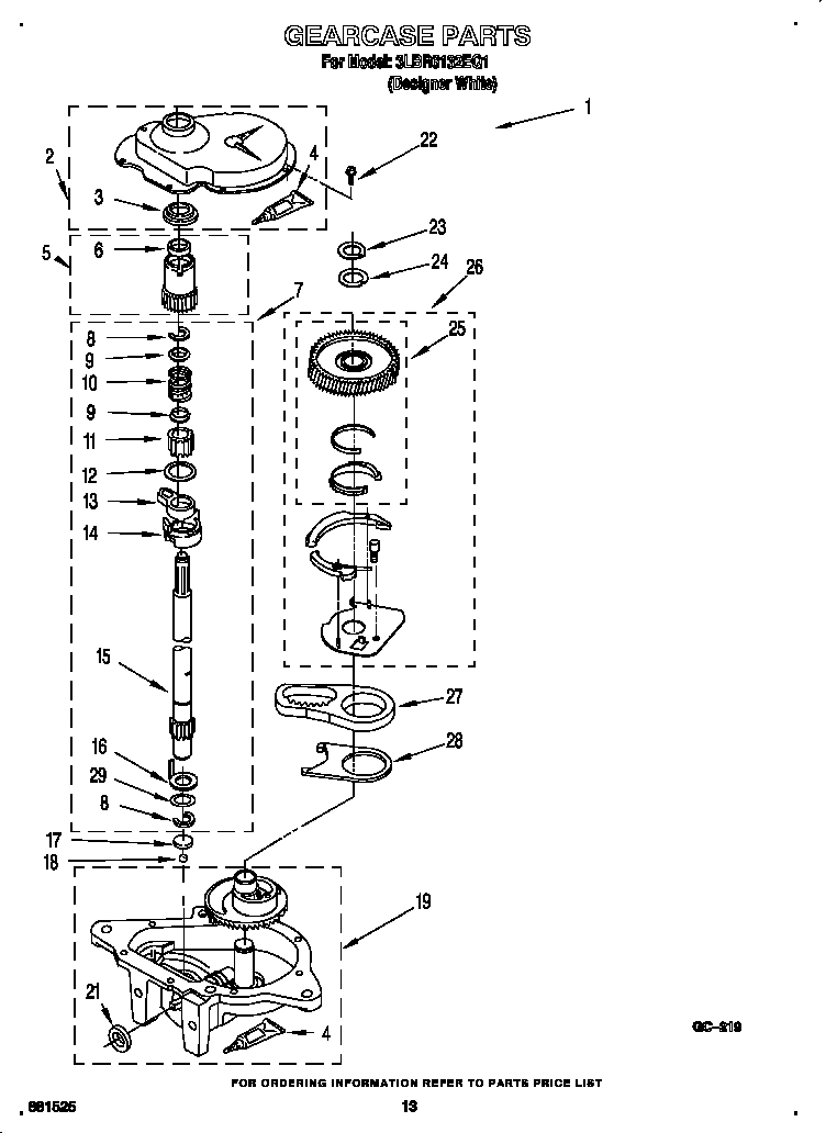 Whirlpool 3LBR6132EQ1 gearcase diagram