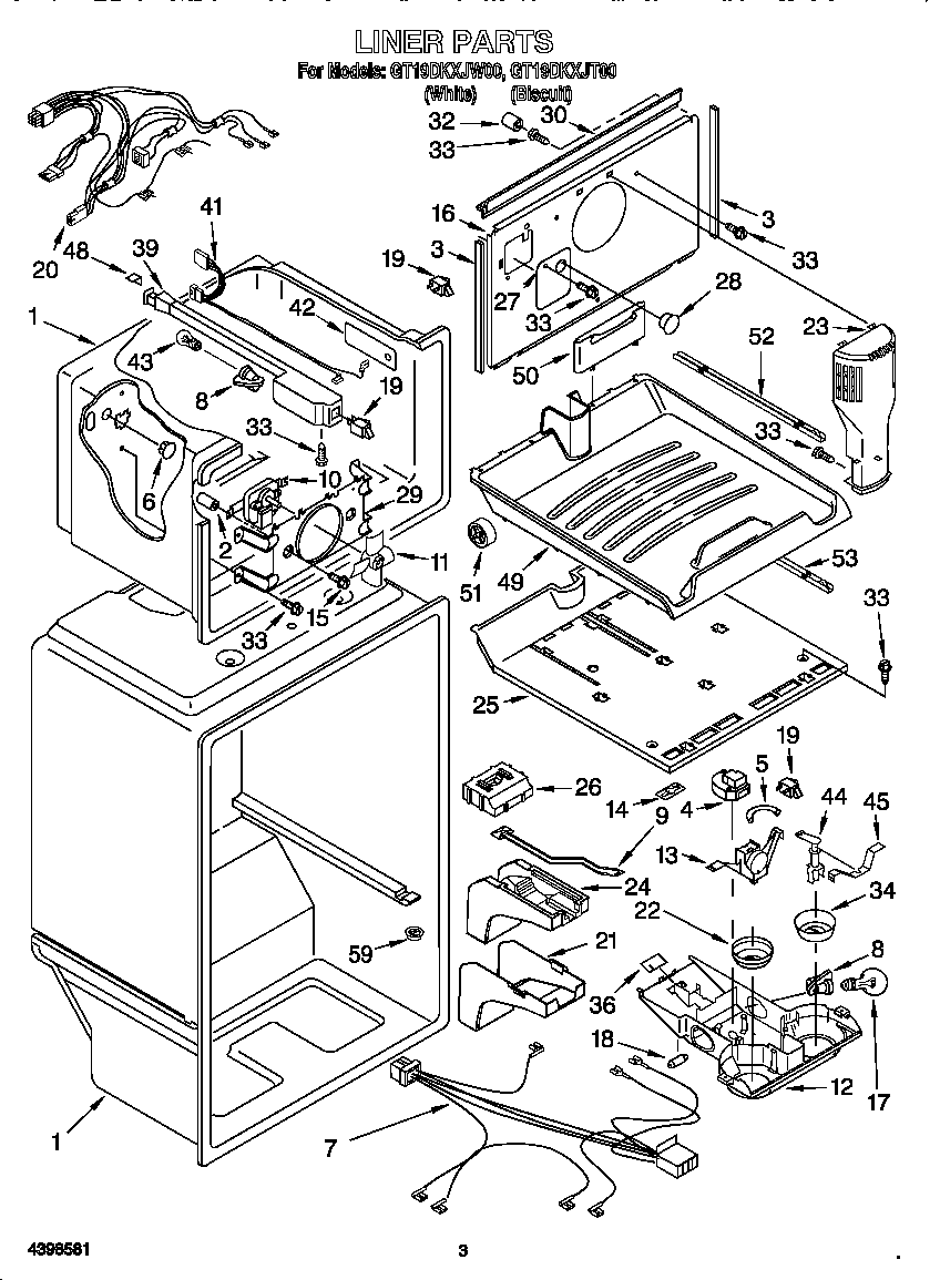 Whirlpool GT19DKXJT00 liner diagram