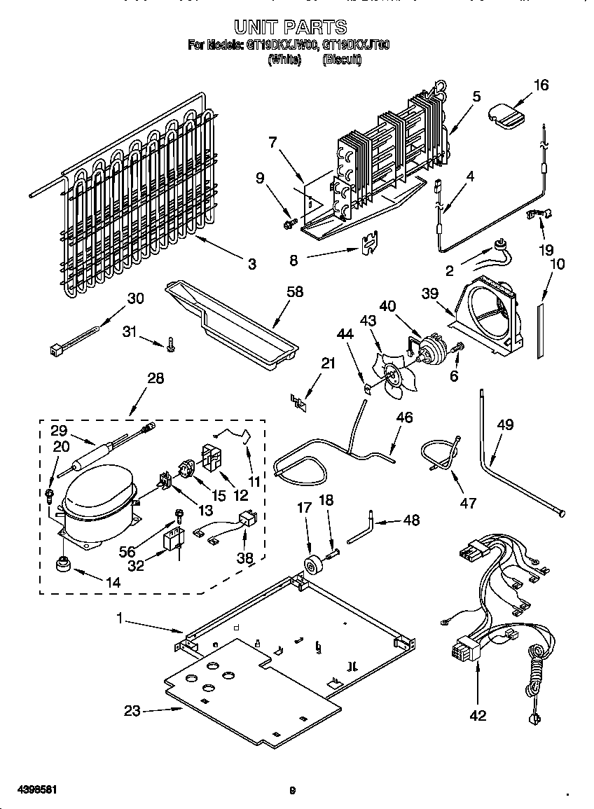 Whirlpool GT19DKXJT00 unit diagram