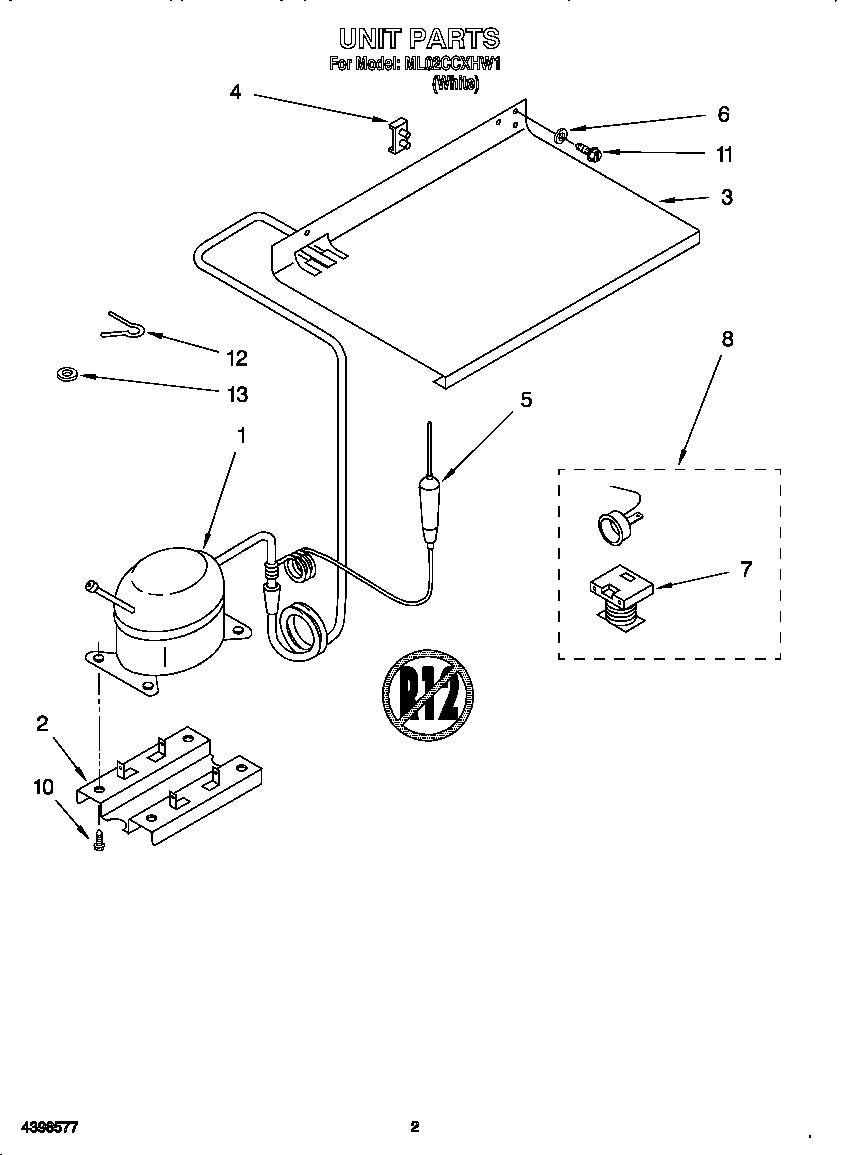 Whirlpool ML02CCXHW1 unit diagram