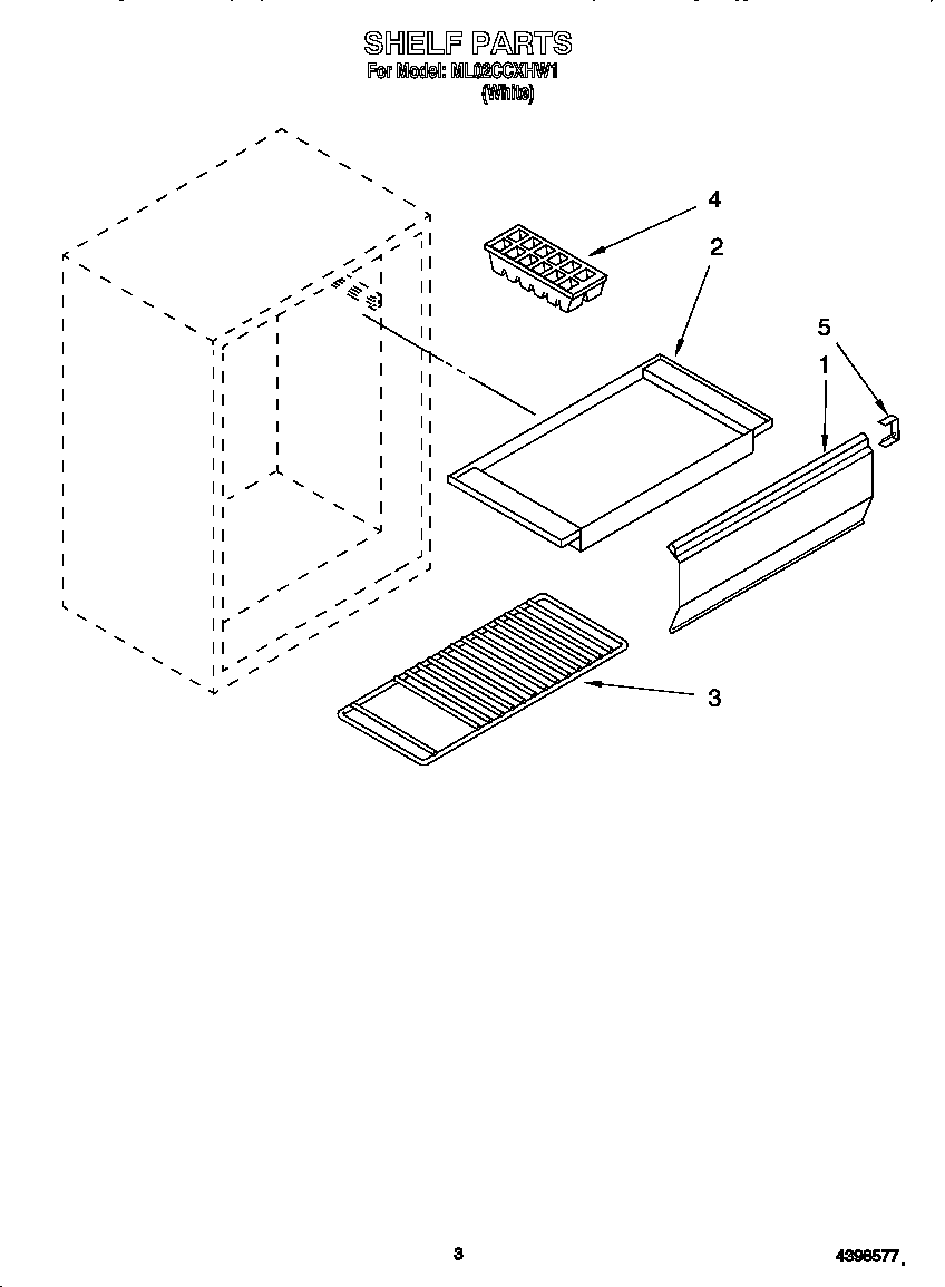 Whirlpool ML02CCXHW1 shelf diagram