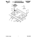 Whirlpool GS395LEGT5 cooktop diagram