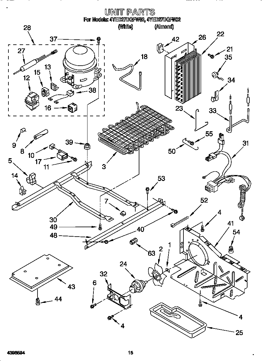 Whirlpool 4YED27DQFN02 unit diagram