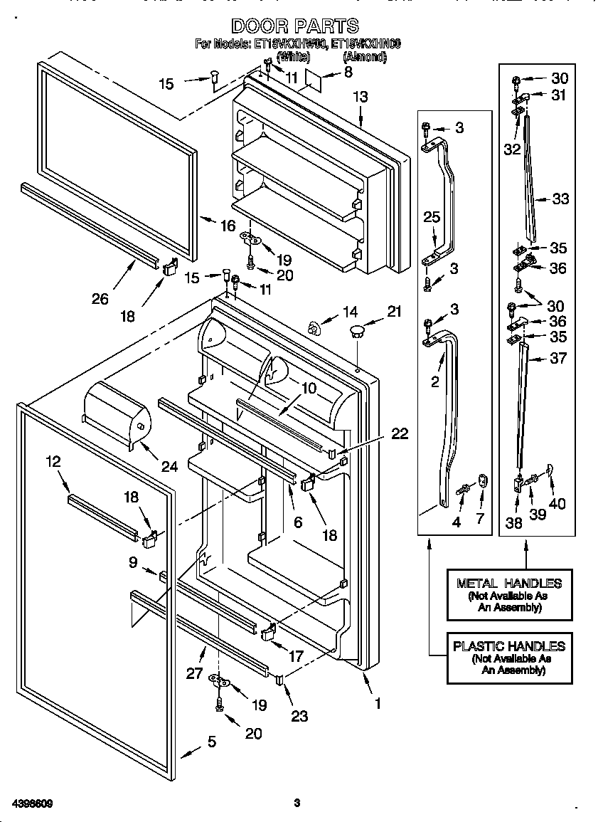 Whirlpool ET18VKXHW00 door diagram