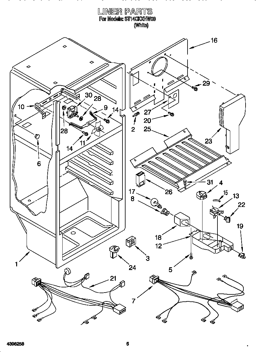 Kirkland ST14CKXHW00 liner diagram