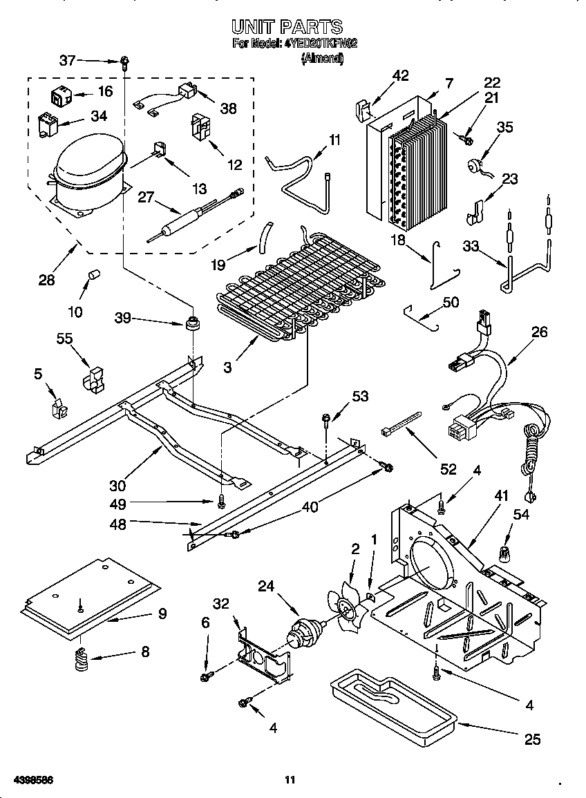 Whirlpool 4YED20TKFN02 unit diagram