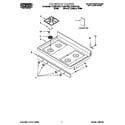 Roper FGS337GN5 cooktop diagram