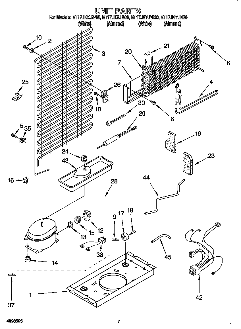 Whirlpool ET17JKYJN00 unit diagram