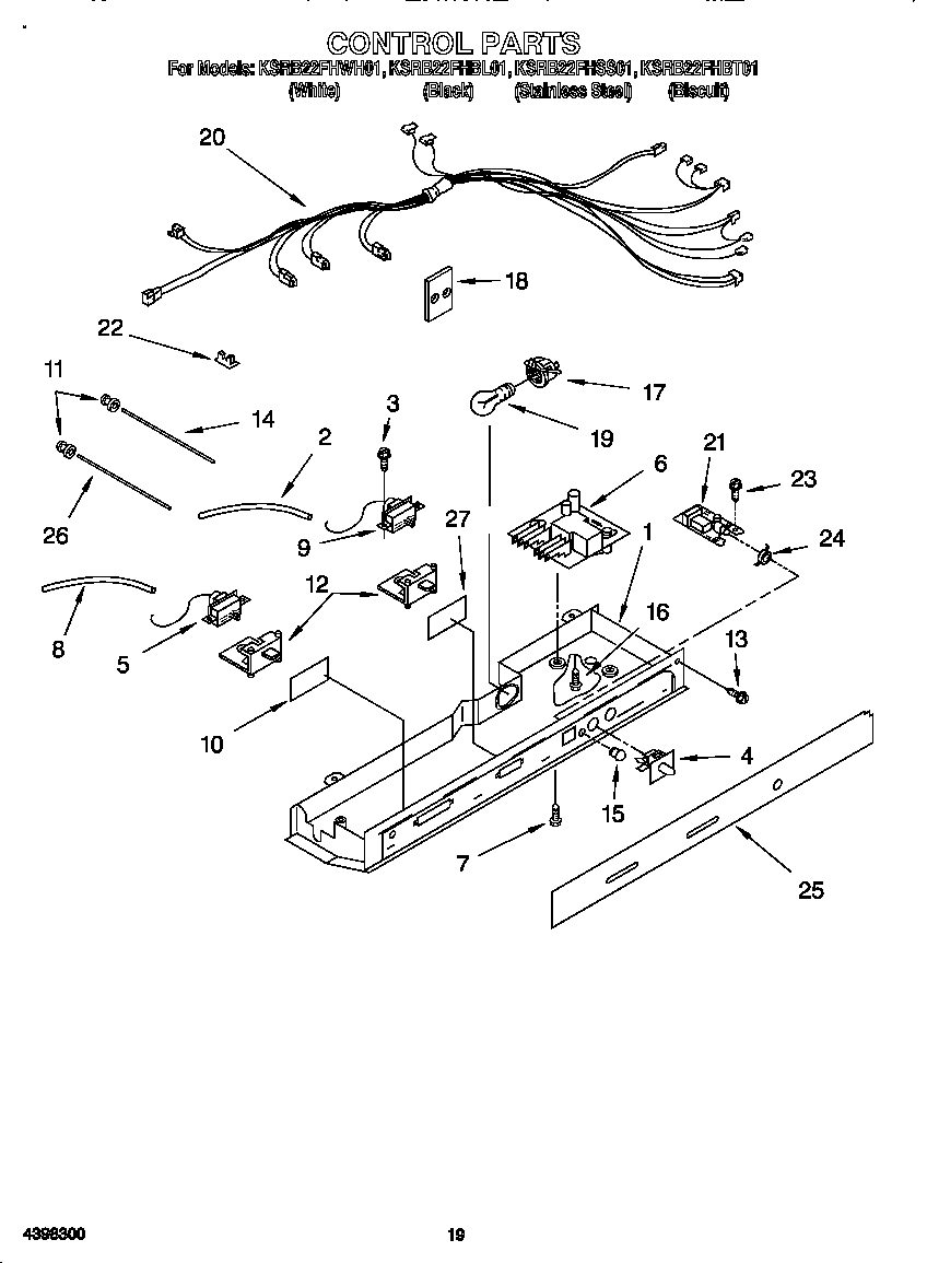 KitchenAid KSRB22FHSS01 control diagram