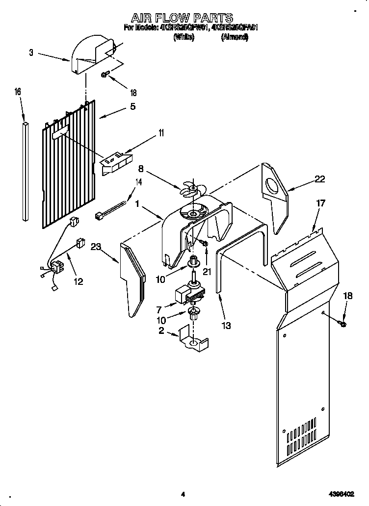 KitchenAid 4KSRS25QFA01 air flow diagram