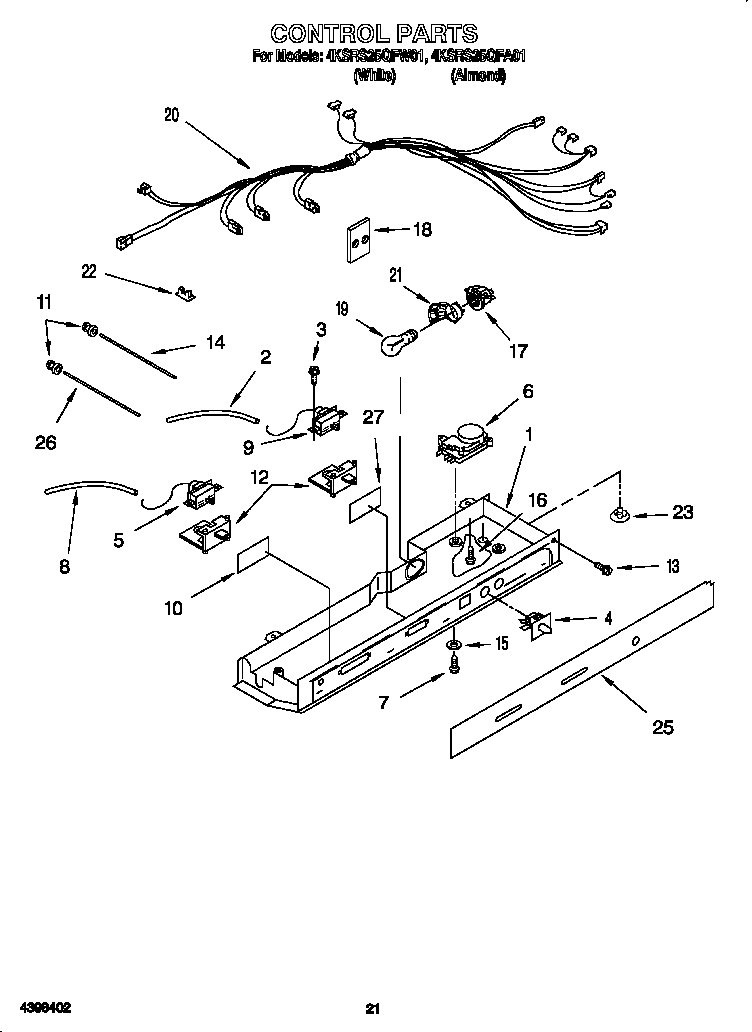KitchenAid 4KSRS25QFA01 control diagram