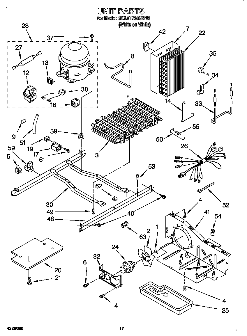 Whirlpool 3XART730GW00 unit diagram