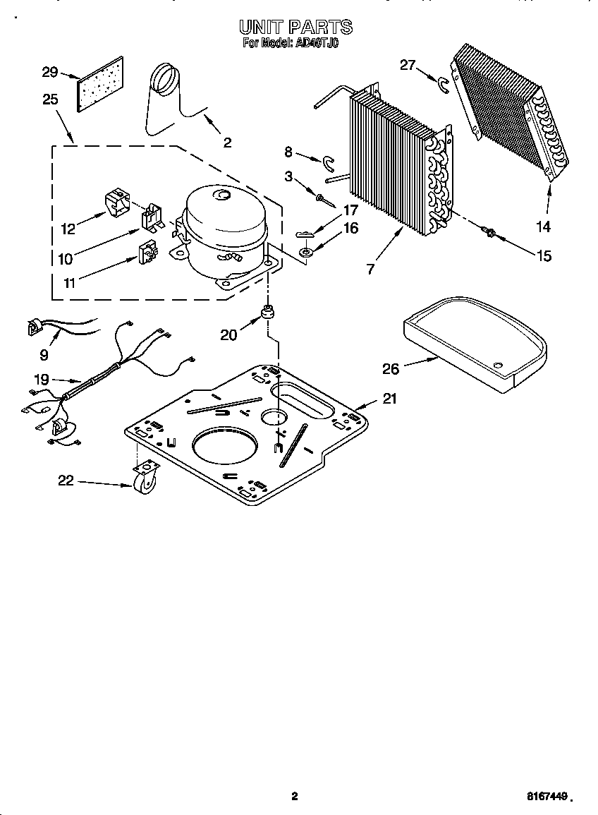 Whirlpool AD40TJ0 unit diagram