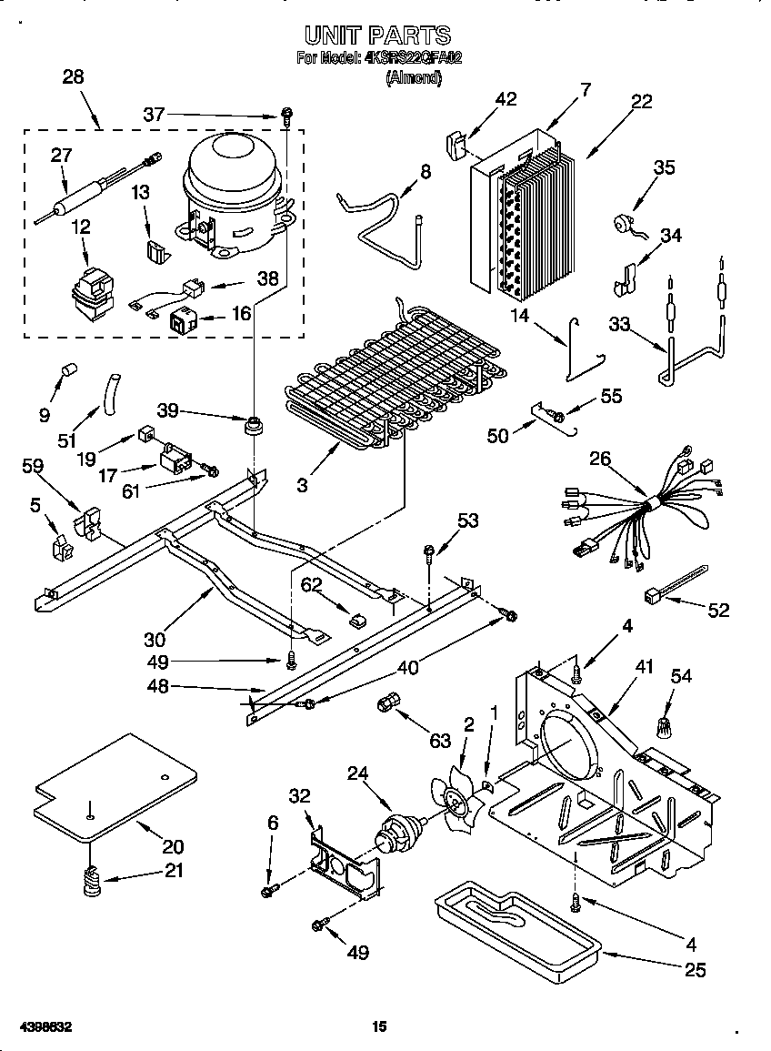 KitchenAid 4KSRS22QFA02 unit diagram