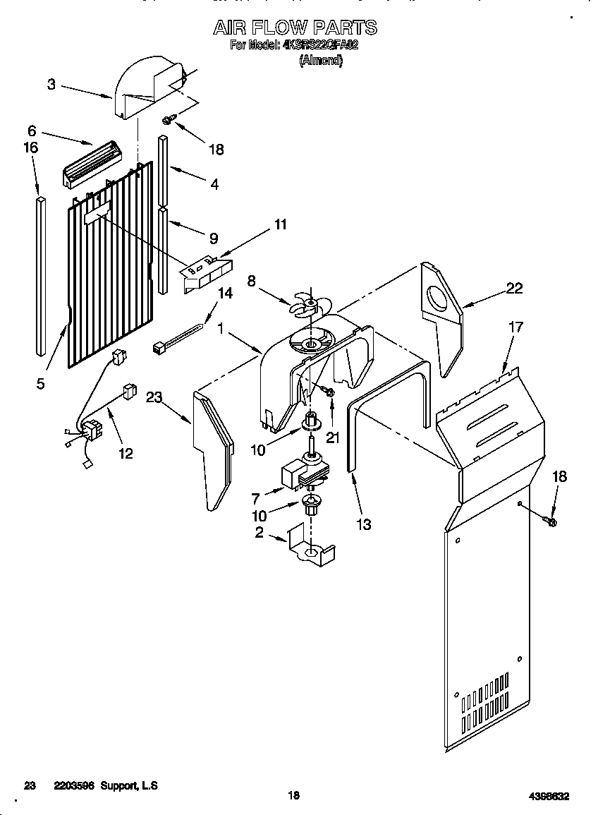 KitchenAid 4KSRS22QFA02 air flow diagram