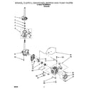 Whirlpool 7MLSR8544JT0 brake, clutch, gearcase, motor and pump diagram