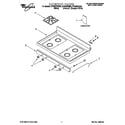 Whirlpool SF362BEGW5 cooktop diagram