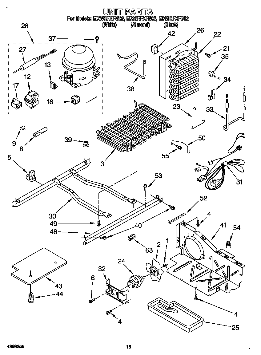 Whirlpool ED25RFXFB02 unit diagram