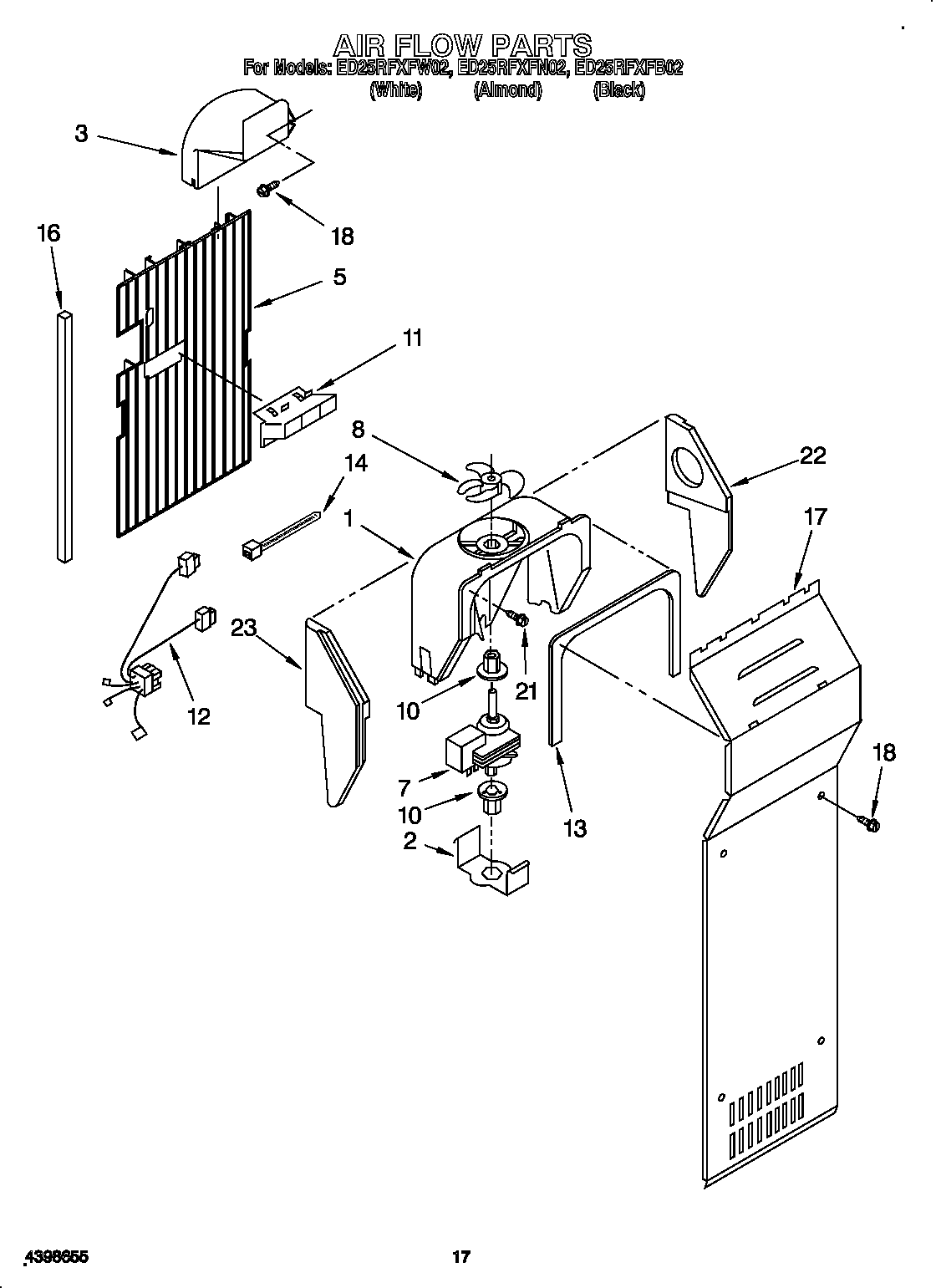 Whirlpool ED25RFXFB02 air flow diagram