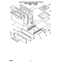 Whirlpool SF5140EEW2 oven door and broiler diagram