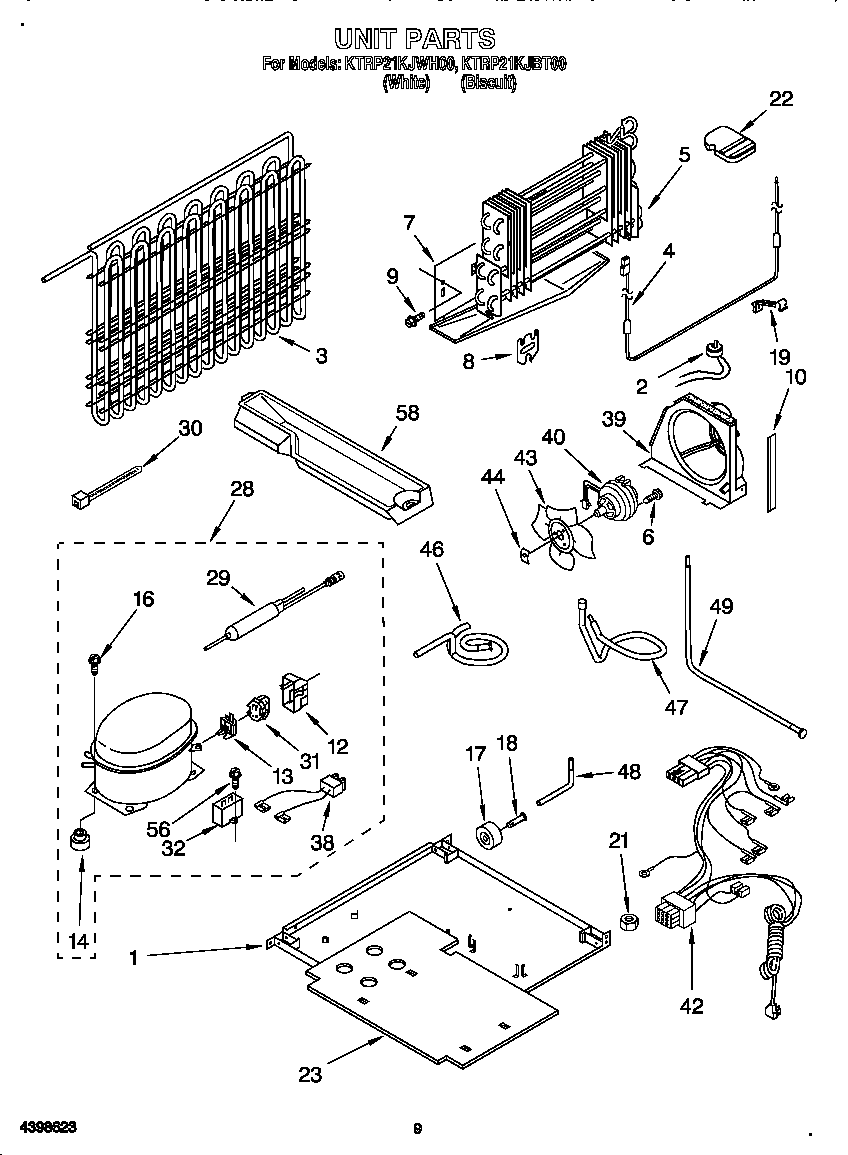 KitchenAid KTRS22KGAL01 unit diagram