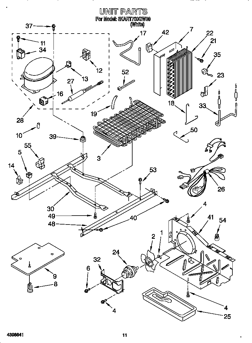 Whirlpool 3KART700GW00 unit diagram
