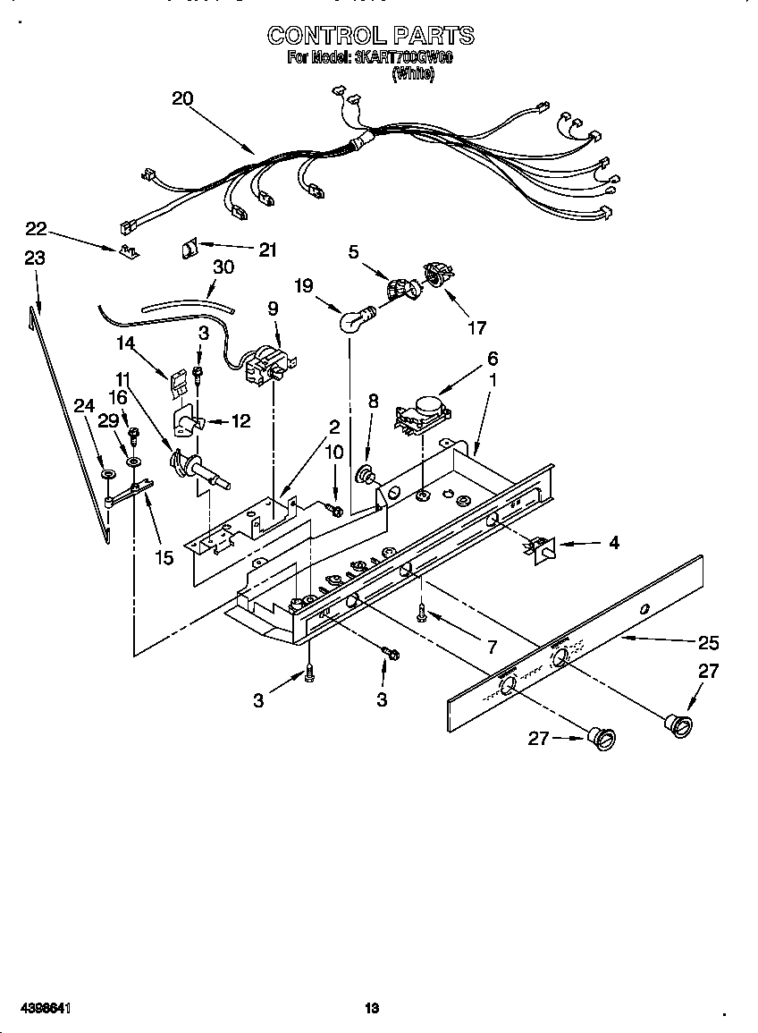 Whirlpool 3KART700GW00 control diagram