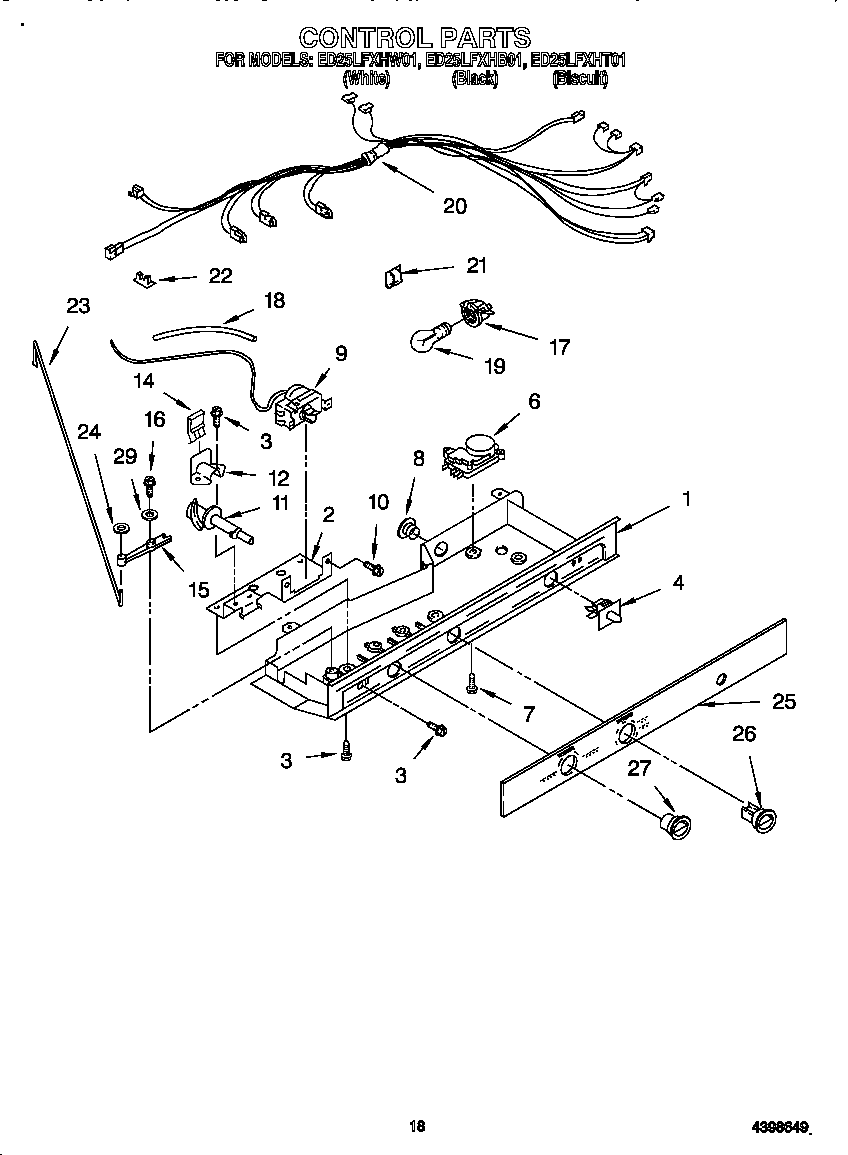 Whirlpool ED25LFXHT01 control diagram